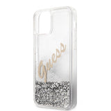 Guess iPhone 12 Pro Max Skal Liquid Glitter Vintage Silver