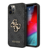 Guess iPhone 12 Pro Max Skal Metal Logo Grå