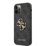 Guess iPhone 12 Pro Max Skal Metal Logo Grå