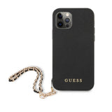Guess iPhone 12 Pro Max Skal Saffiano Chain Svart