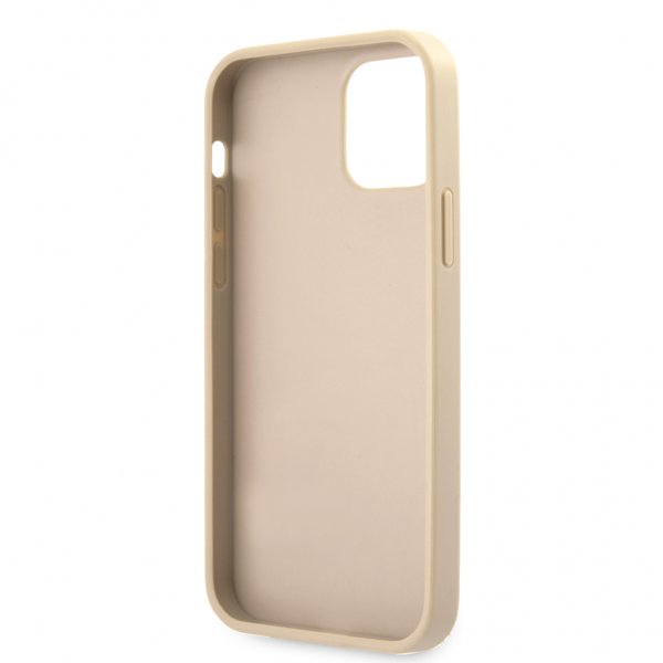 Guess iPhone 12 Pro Max Skal Saffiano Vintage Script Guld