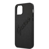 Guess iPhone 12 Pro Max Skal Saffiano Vintage Script Svart