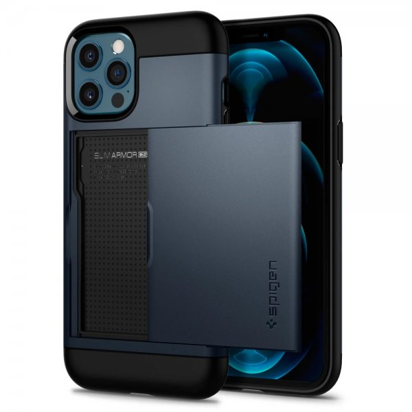 Spigen iPhone 12 Pro Max Skal Slim Armor CS Metal Slate