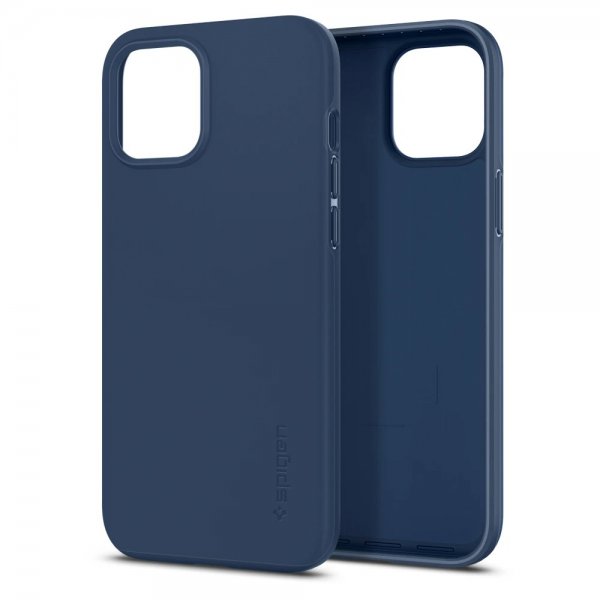 Spigen iPhone 12 Pro Max Skal Thin Fit Deep Blue