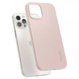 Spigen iPhone 12 Pro Max Skal Thin Fit Pink Sand