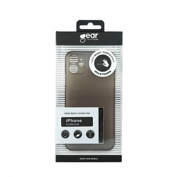Gear iPhone 12 Pro Max Skal TPU Semitransparent Svart