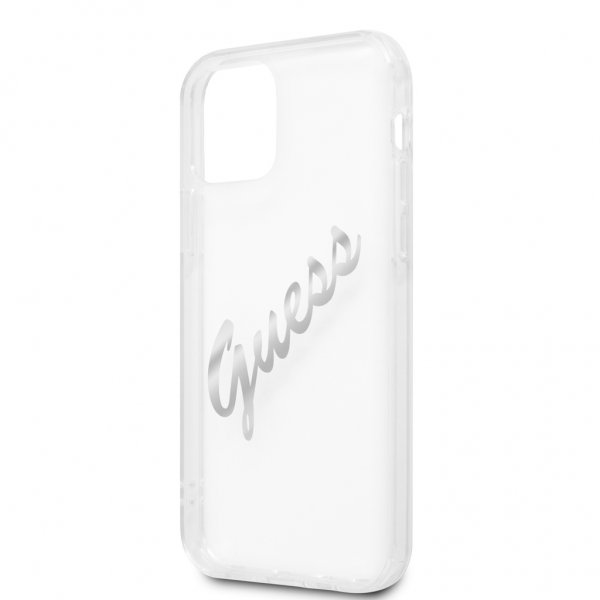 Guess iPhone 12 Pro Max Skal Vintage Script Silver Klar