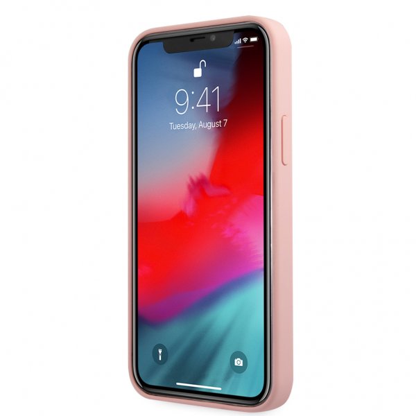 Guess iPhone 12 Pro Max Skal Vintage Silicone Rosa