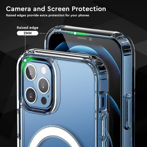 Rvelon iPhone 12 Pro Max Skal TPU MagSafe Transparent