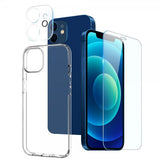 Northjo iPhone 12 Skal med Skärmskydd och Kameraskydd 3-i-1