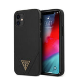 Guess iPhone 12 Mini Skal Saffiano V Stitch Svart