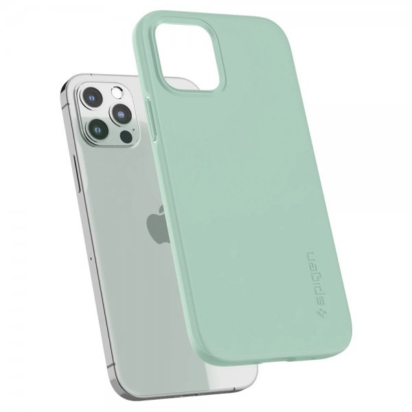 Spigen iPhone 12 Skal Thin Fit Apple Mint