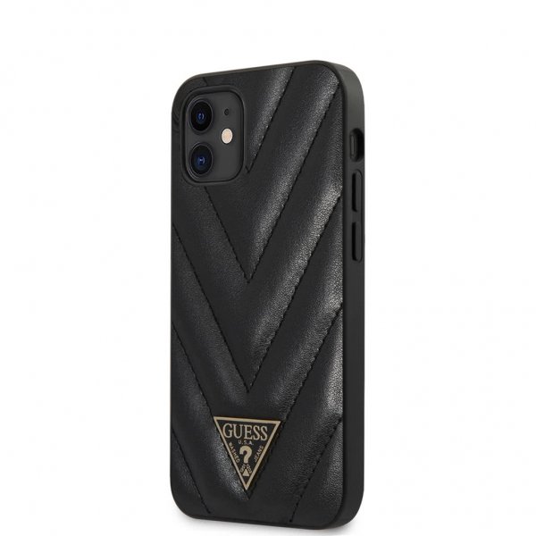 Guess iPhone 12 Mini Skal V Quilted Svart