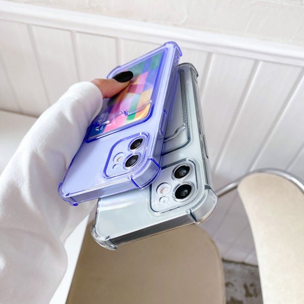 iPhone 12 Skal Korthållare Stöttåligt Grå