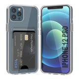 Rvelon iPhone 12/iPhone 12 Pro Skal Korthållare Transparent