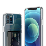 Rvelon iPhone 12/iPhone 12 Pro Skal Korthållare Transparent