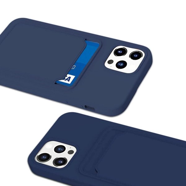 iPhone 12/iPhone 12 Pro Skal Korthållare Blå