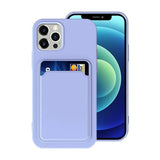 iPhone 12/iPhone 12 Pro Skal Korthållare Lila