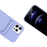 iPhone 12/iPhone 12 Pro Skal Korthållare Lila