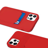 iPhone 12/iPhone 12 Pro Skal Korthållare Röd