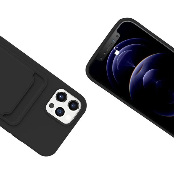 iPhone 12/iPhone 12 Pro Skal Korthållare Svart