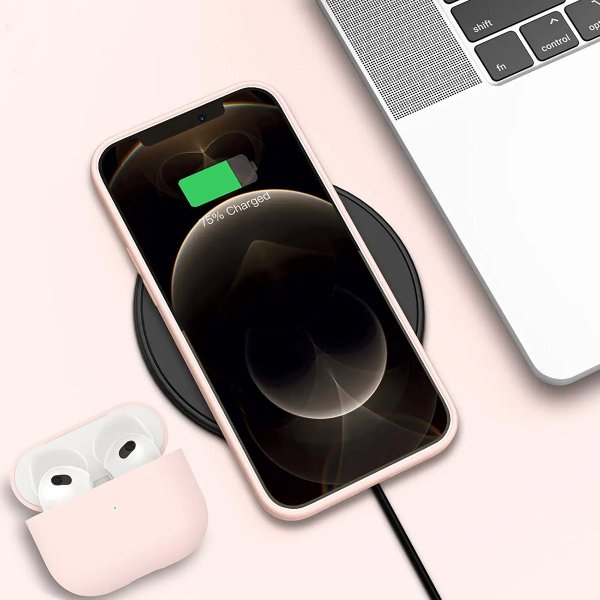Rvelon iPhone 12/iPhone 12 Pro Skal Silikon Sandrosa
