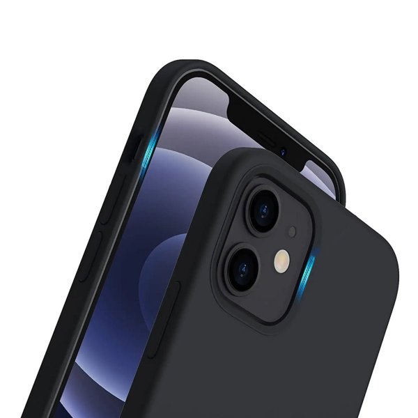 Rvelon iPhone 12/iPhone 12 Pro Skal Silikon Svart