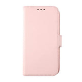 Rvelon iPhone 12/iPhone 12 Pro Fodral Äkta läder Kortfack Rosa