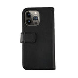 Rvelon iPhone 12/iPhone 12 Pro Fodral Äkta läder Kortfack Svart