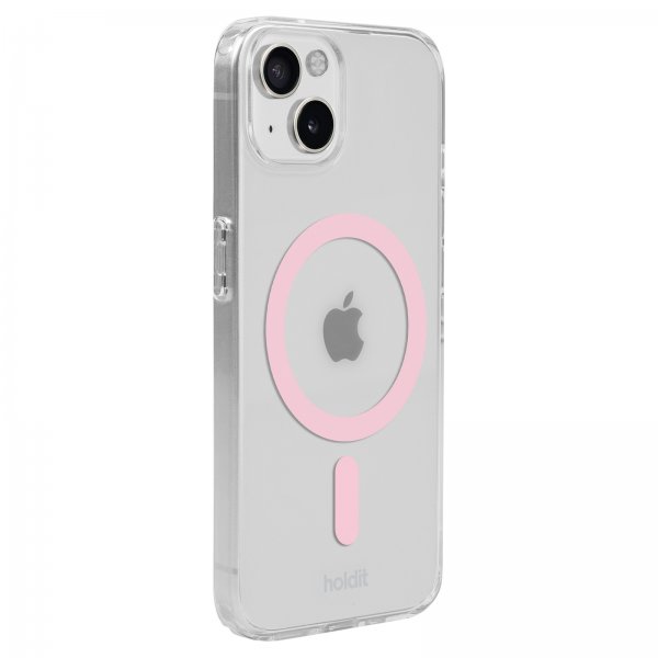 holdit iPhone 13/14/15 Skal MagSafe Case Rosa Transparent
