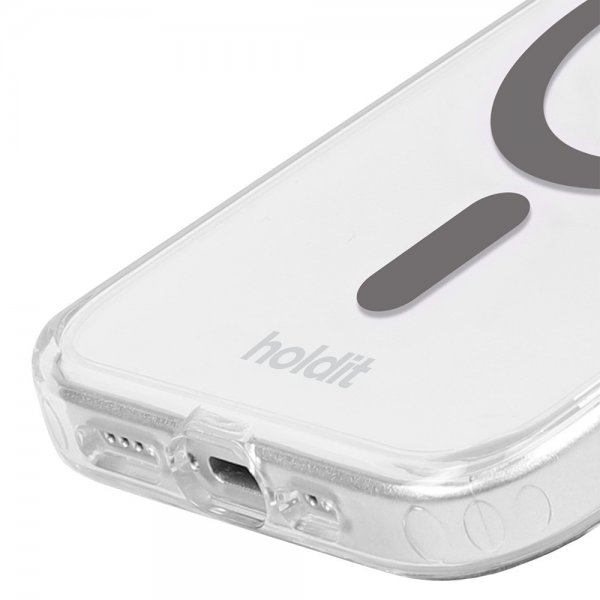 holdit iPhone 13/14/15 Skal MagSafe Case Space Gray Transparent