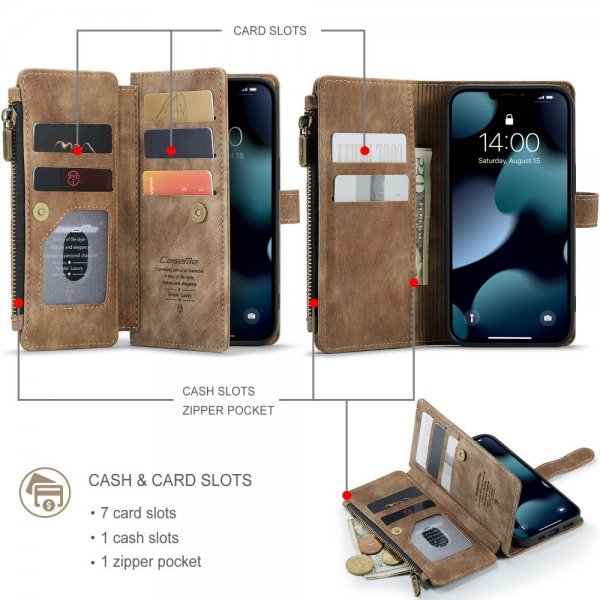 CaseMe iPhone 13 Fodral C30 Series Brun