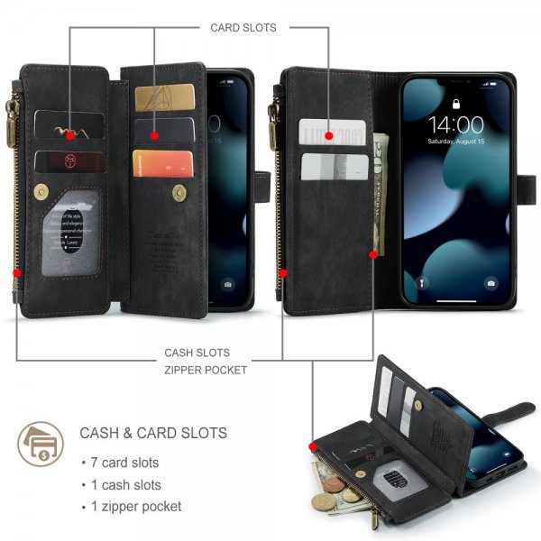 CaseMe iPhone 13 Fodral C30 Series Svart