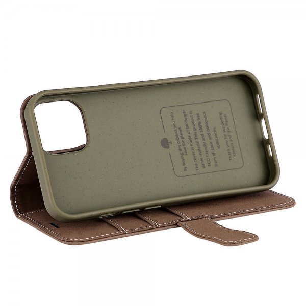 Onsala iPhone 13 Fodral ECO Wallet Brun