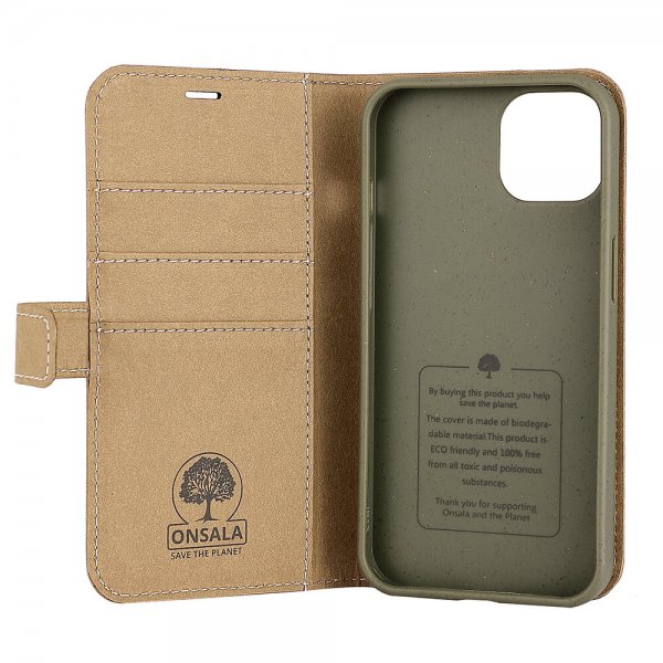 Onsala iPhone 13 Fodral ECO Wallet Sand