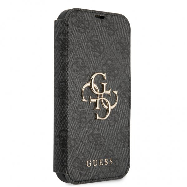 Guess iPhone 13 Fodral Metal Logo Grå