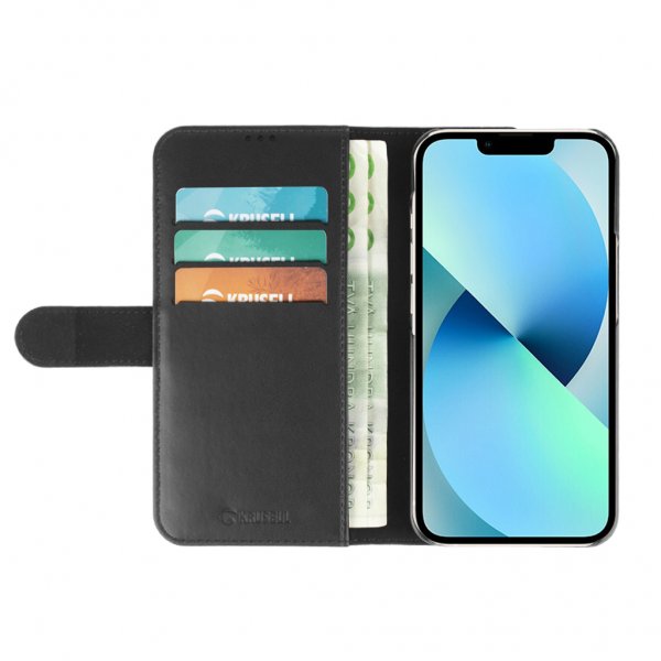 Krusell iPhone 13 Fodral PhoneWallet Svart