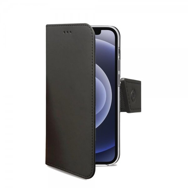 Celly iPhone 13 Fodral Wally Wallet Case Svart