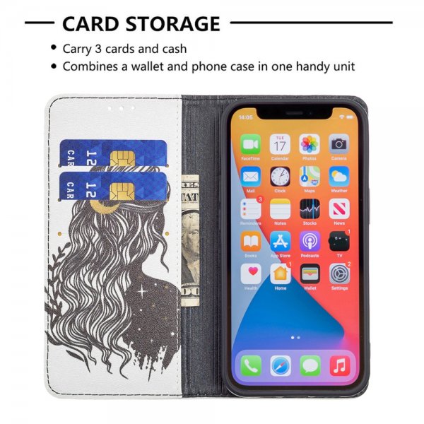iPhone 13 Pro Fodral Flip Motiv Kvinna