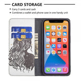 iPhone 13 Pro Fodral Flip Motiv Kvinna
