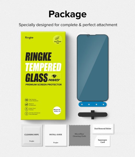 Ringke iPhone 13/iPhone 13 Pro/iPhone 14 Skärmskydd Privacy Glass