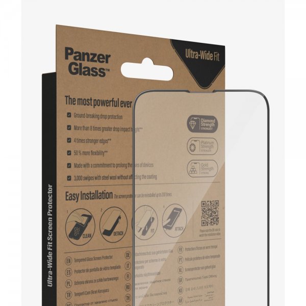 PanzerGlass iPhone 13/iPhone 13 Pro/iPhone 14 Skärmskydd Ultra-Wide Fit EasyAligner
