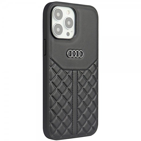 Audi iPhone 13/iPhone 13 Pro Skal Genuine Leather Case Svart
