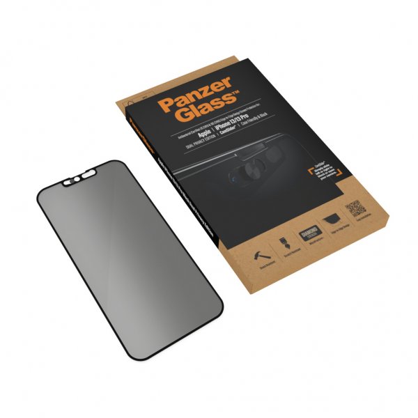 PanzerGlass iPhone 13/iPhone 13 Pro Skärmskydd Edge-to-Edge CamSlider Privacy