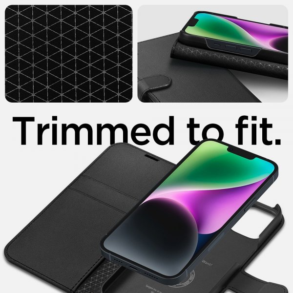 Spigen iPhone 13/iPhone 14 Fodral Wallet S Svart