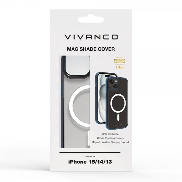 Vivanco iPhone 13/iPhone 14/iPhone 15 Skal Mag Shade Blå