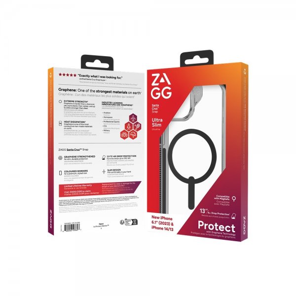 ZAGG iPhone 13/iPhone 14/iPhone 15 Skal Santa Cruz Snap Svart