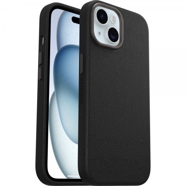 Otterbox iPhone 13/14/15 Skal Symmetry Cactus Leather MagSafe Noir Ash