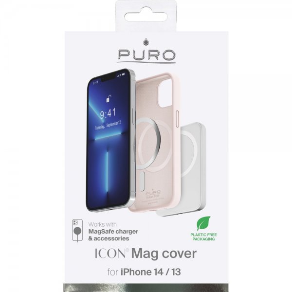 Puro iPhone 13/iPhone 14 Skal ICON Mag Rosa