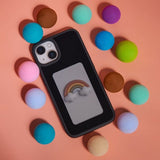 iPhone 13/iPhone 14 Skal med Inbyggd Display E Ink Case Svart